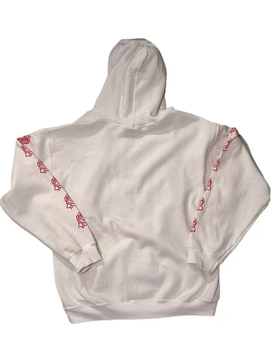 Obey Mira Rosa White & Red Hoodie, US Women L - Picture 2 of 5